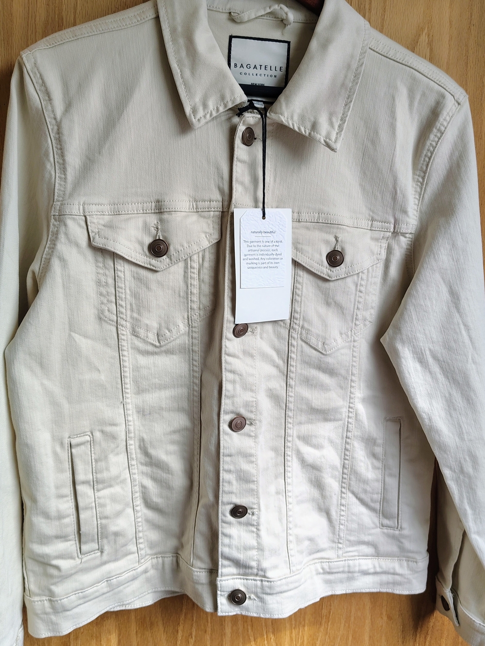 bagatelle Cream Button-Front Lightweight Jacket